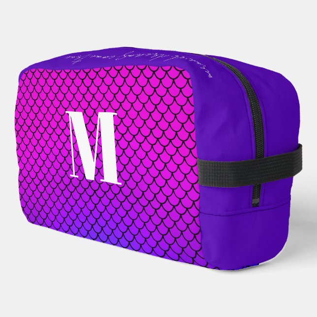 Trousse De Toilette Monogramme à l'échelle de sirène dégradé violet mo (Coin gauche)