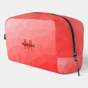 Trousse De Toilette Monogramme à motif de maille géométrique à dégradé