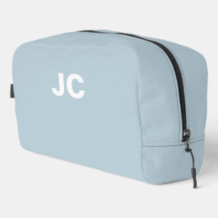 Trousse De Toilette Monogramme Bleu Simple Minimal Moderne Voyage
