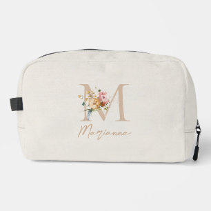 Trousse De Toilette Monogramme de bouquet floral moderne