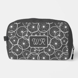 Trousse De Toilette Monogramme de motif de roue de vélo de cycliste