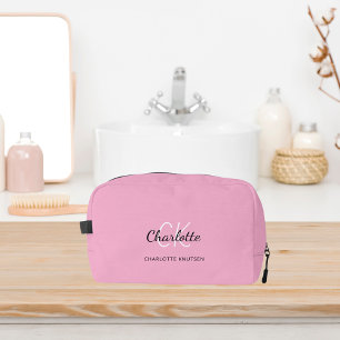 Trousse De Toilette monogramme de nom rose