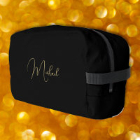 Monogramme d'or noir moderne esthétique de voyage