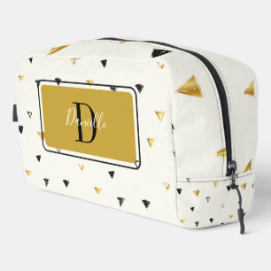 Trousse De Toilette Monogramme Motif Abstrait Script moderne personnal