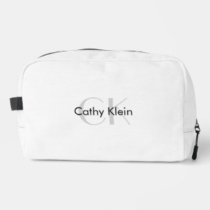 Trousse De Toilette Monogramme personnalisé minimaliste blanc