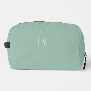 Trousse De Toilette monogramme personnalisé, vert sauge partout