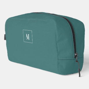 Trousse De Toilette monogramme personnalisé, vert turquoise partout
