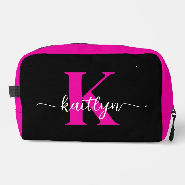 Trousse De Toilette Monogramme Rose Chaude Noir (Recto)