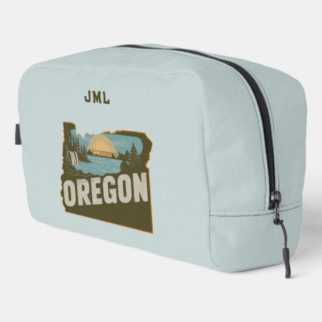 Trousse De Toilette Monogramme Silhouette Rétro Oregon (Coin droit)