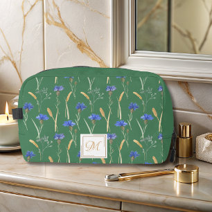 Trousse De Toilette Monogramme vert Fleur sauvage floral