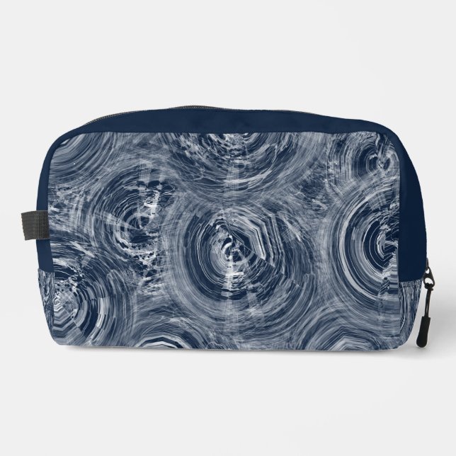 Trousse De Toilette Motif Abstrait bleu et blanc (Recto)