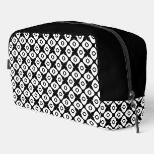 Trousse De Toilette Motif arabesque symétrique noir et blanc gras
