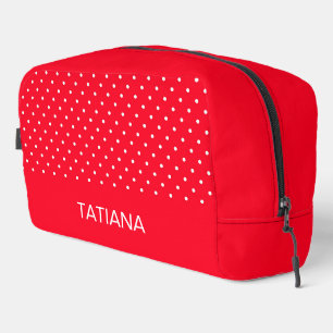 Trousse De Toilette Motif classique à pois rouges et blancs