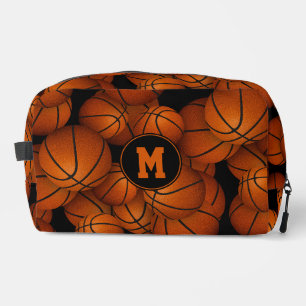 Trousse De Toilette Motif de ballons de basket personnalisés