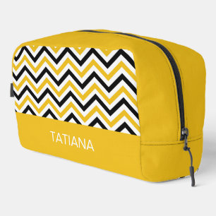 Trousse De Toilette Motif de conception de chevron classique jaune noi