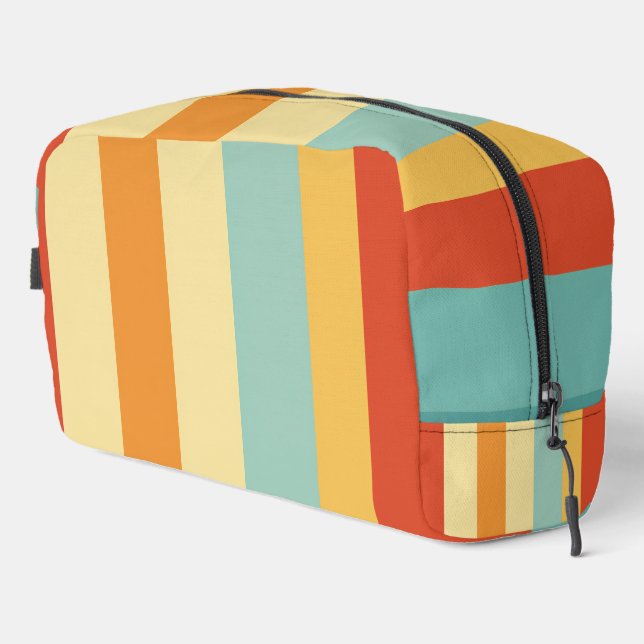 Trousse De Toilette Motif de couleur rétro rayé (Coin droit)