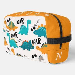 Trousse De Toilette Motif de dinosaure mignon Nom personnalisé Enfants