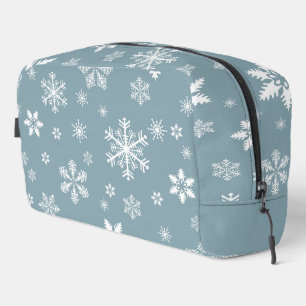 Trousse De Toilette Motif de flocon de neige, flocons blancs, neige, g