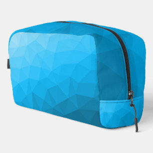 Trousse De Toilette Motif de maillage géométrique dégradé cyan bleu