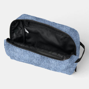 Trousse De Toilette Motif Denim Blue Denim
