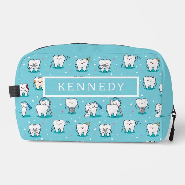 Trousse De Toilette Motif dentaire gentil (Recto)