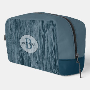 Trousse De Toilette Motif en bois bleu foncé Turquoise