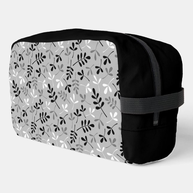Trousse De Toilette Motif Feuille assisté Monochrome (Coin gauche)