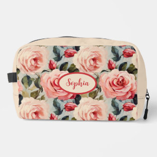 Trousse De Toilette Motif Floral Roses Roses Roses Rose Et Rouge