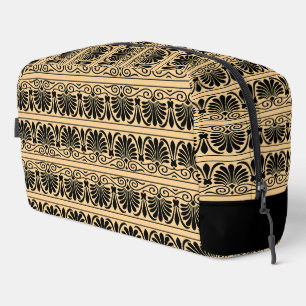 Trousse De Toilette Motif grec méditerranéen arabesque marron