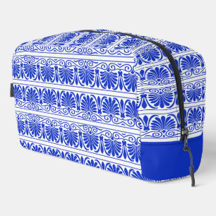 Trousse De Toilette Motif grec méditerranéen bleu