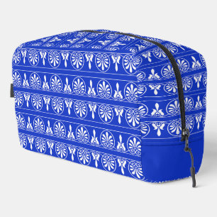 Trousse De Toilette Motif méditerranéen grec Arabesque bleu