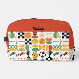 Trousse De Toilette Motif moderne de football personnalisé avec nom