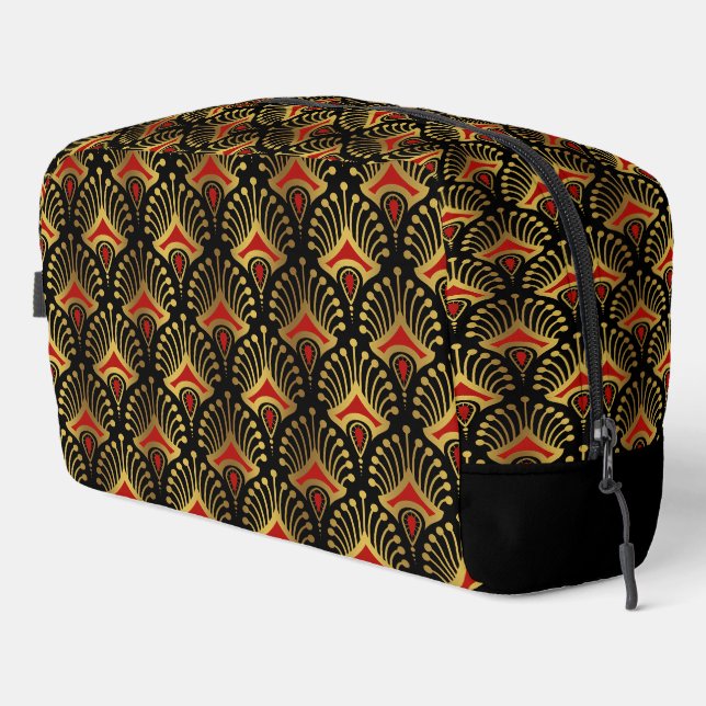 Trousse De Toilette Motif Monogram Duffle Ba Gold et Red Art Déco (Coin droit)