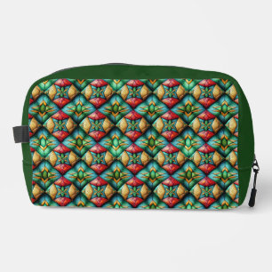 Trousse De Toilette Motif mosaïque géométrique africain coloré