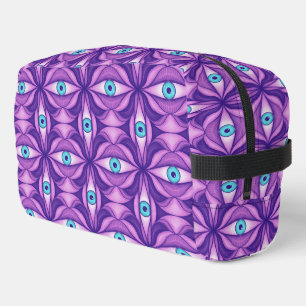 Trousse De Toilette Motif Œil Botanique Abstrait Maximaliste Violet