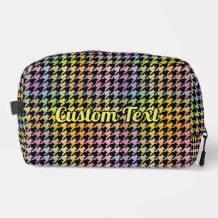 Trousse De Toilette Motif Rainbow Houndstooth