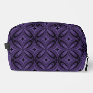 Trousse De Toilette Motif Rétro de Couleur Violet Foncé
