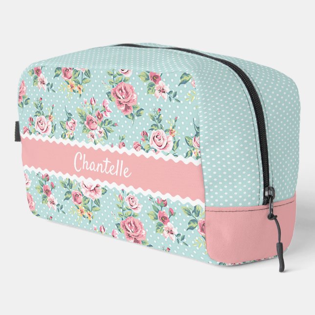 Trousse De Toilette Motif Rose rose rose rose rose rose pâle (Coin droit)