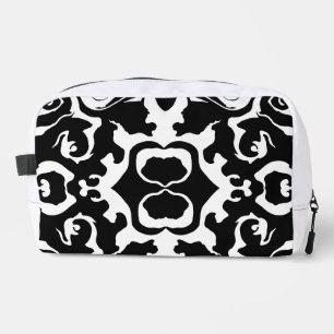 Trousse De Toilette Motif Tourbillonnant en Noir et Blanc