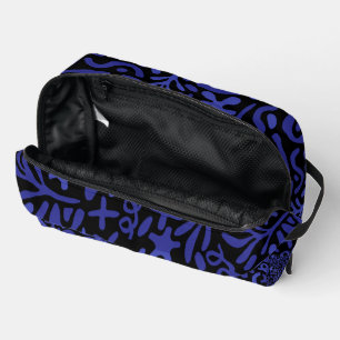 Trousse De Toilette motif transparent abstrait bleu
