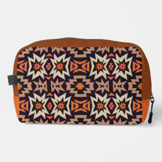 Trousse De Toilette Motif tribal sud-ouest orange noir