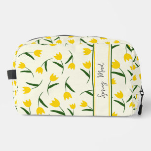 Trousse De Toilette Motif Tulipe Jaune