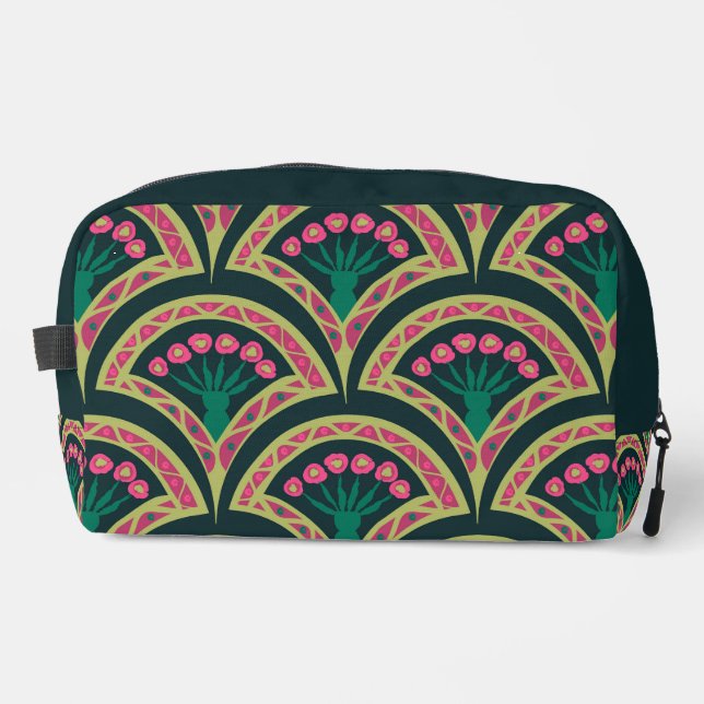 Trousse De Toilette motif vert en forme de coque (Recto)