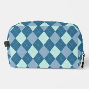 Trousse De Toilette Motif vintage Argyle bleu