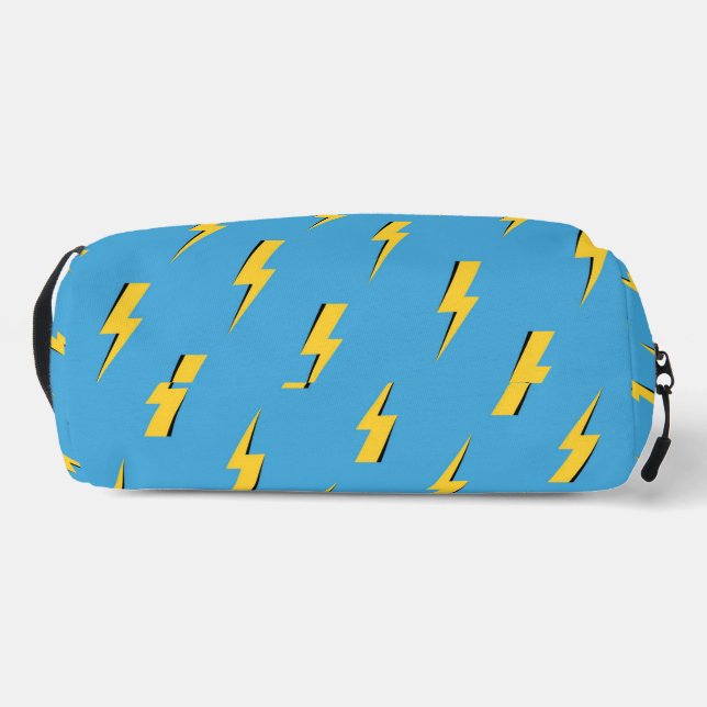 Trousse De Toilette Motif Yellow Lightning Blue Arrière - plan Y2K (Fond)