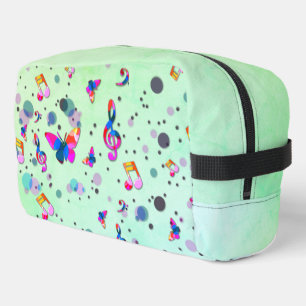 Trousse De Toilette Musique dansante de couleurs sur fond vert