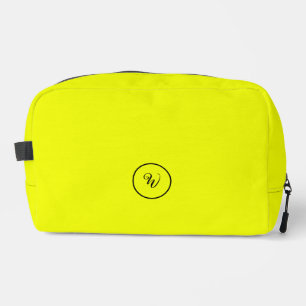 Trousse De Toilette Néon de couleur jaune uni monogramme moderne tenda