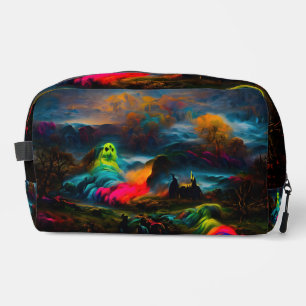 Trousse De Toilette Neon Ghosts dans un paysage d'Imaginaire hanté