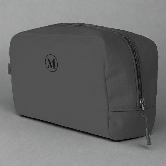 Trousse De Toilette Nettoyé gris noir l élégant luxe Monogramme (Créateur téléchargé)