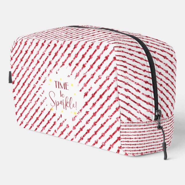 Trousse De Toilette Noël rouge et blanc (Coin droit)